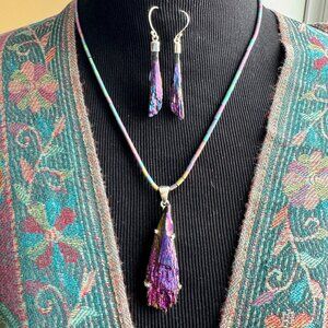 Beautiful Muti-colored Kyanite necklace & earrings